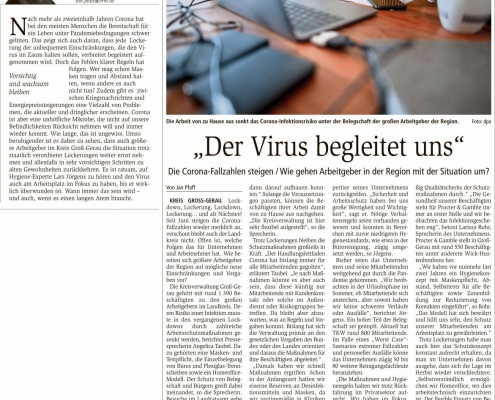 Presseartikel Gebäudereinigung: Der Virus begleitet uns