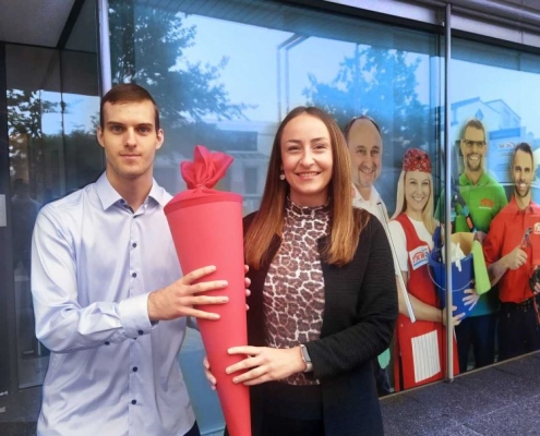 TKW Gebäudereinigung - Ausbildung Andre Fritz und Vivienne Kienzl