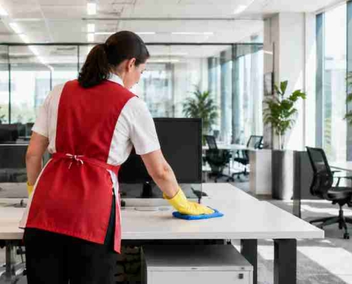 TKW Gebäudereinigung - Büro-Rückkehr nach den Ferien Arbeitsplatz Reinigung